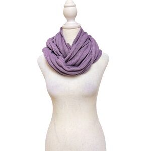 J.Crew Infinity Scarf Purple Knit Acrylic One Size Loop Circle Lavender